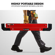 BAUMR-AG 2 x Steel Saw Horse, Folding Height Adjustable Sawhorse, 1180kg Capacity, 2x4 Support Arms V219-TOLSHRBMRAAHT