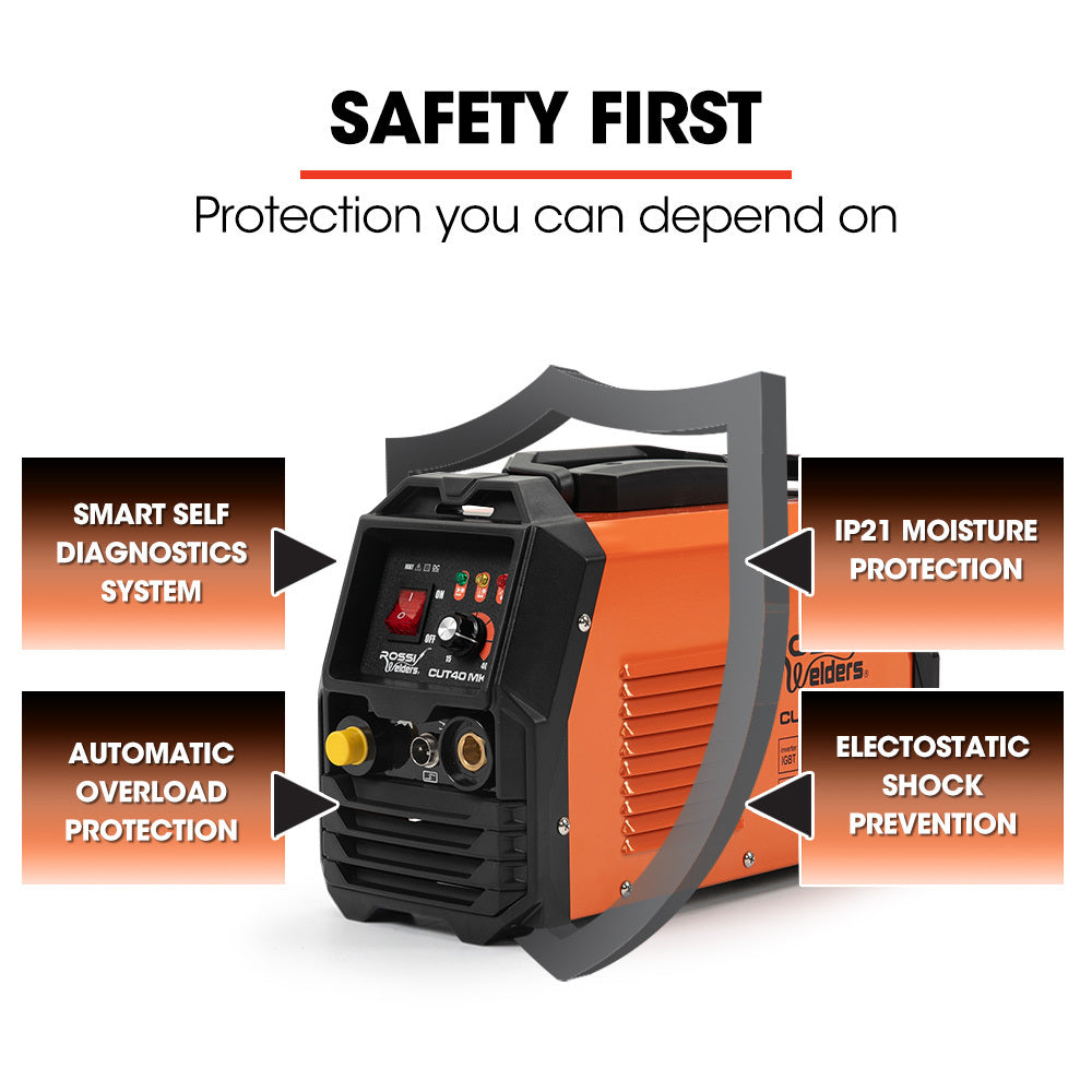 ROSSI 40 Amp Plasma Cutter, Portable Oxy Torch Welder Cutting Machine, 15A Plug V219-TOLWDRROB04X