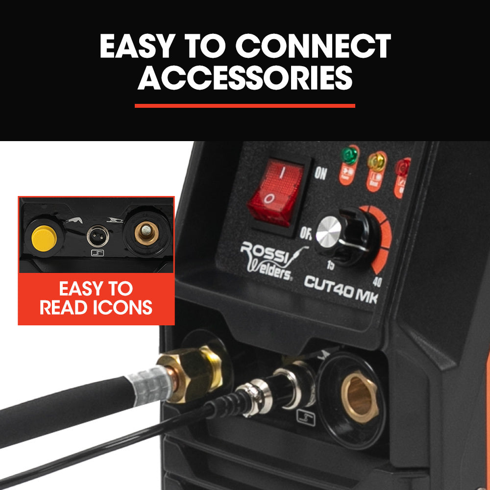 ROSSI 40 Amp Plasma Cutter, Portable Oxy Torch Welder Cutting Machine, 15A Plug V219-TOLWDRROB04X
