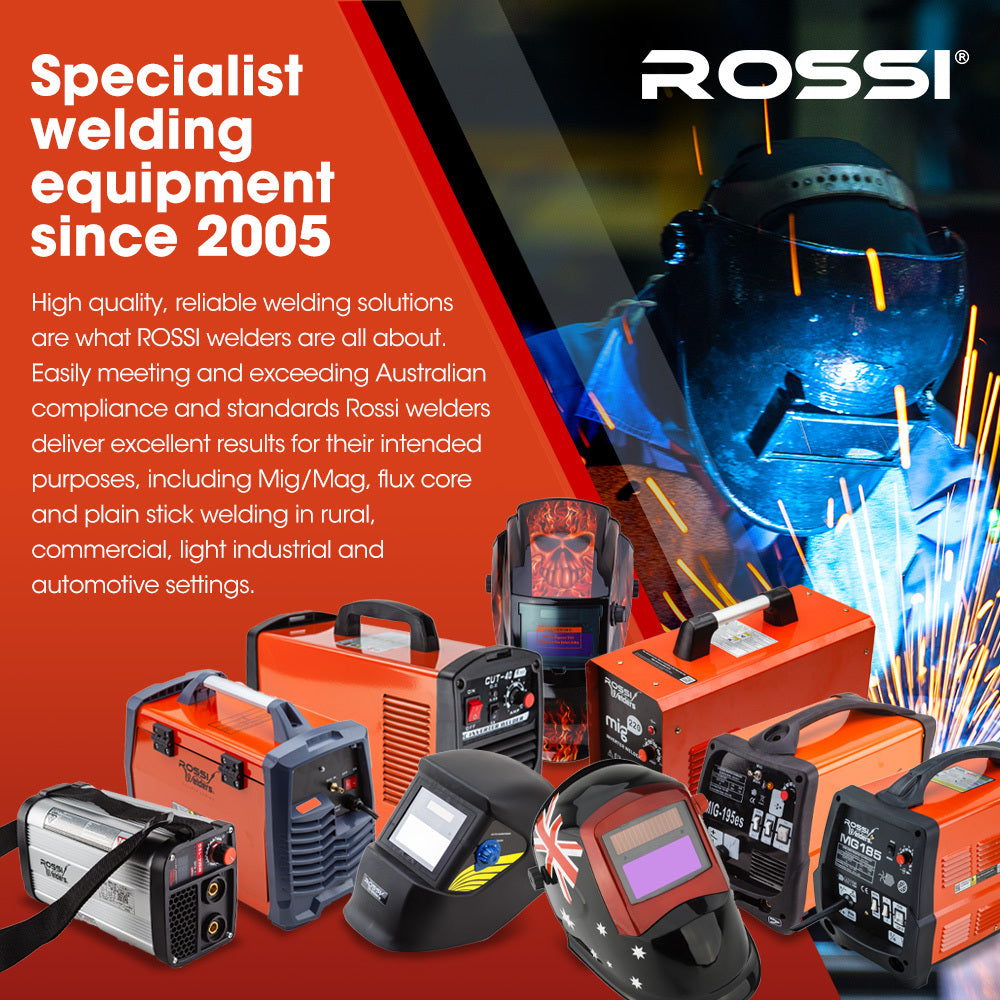 ROSSI 170Amp MIG ARC Stick Welder, with Carry Case & Accessories, 15A Plug V219-TOLWDRROB1C7