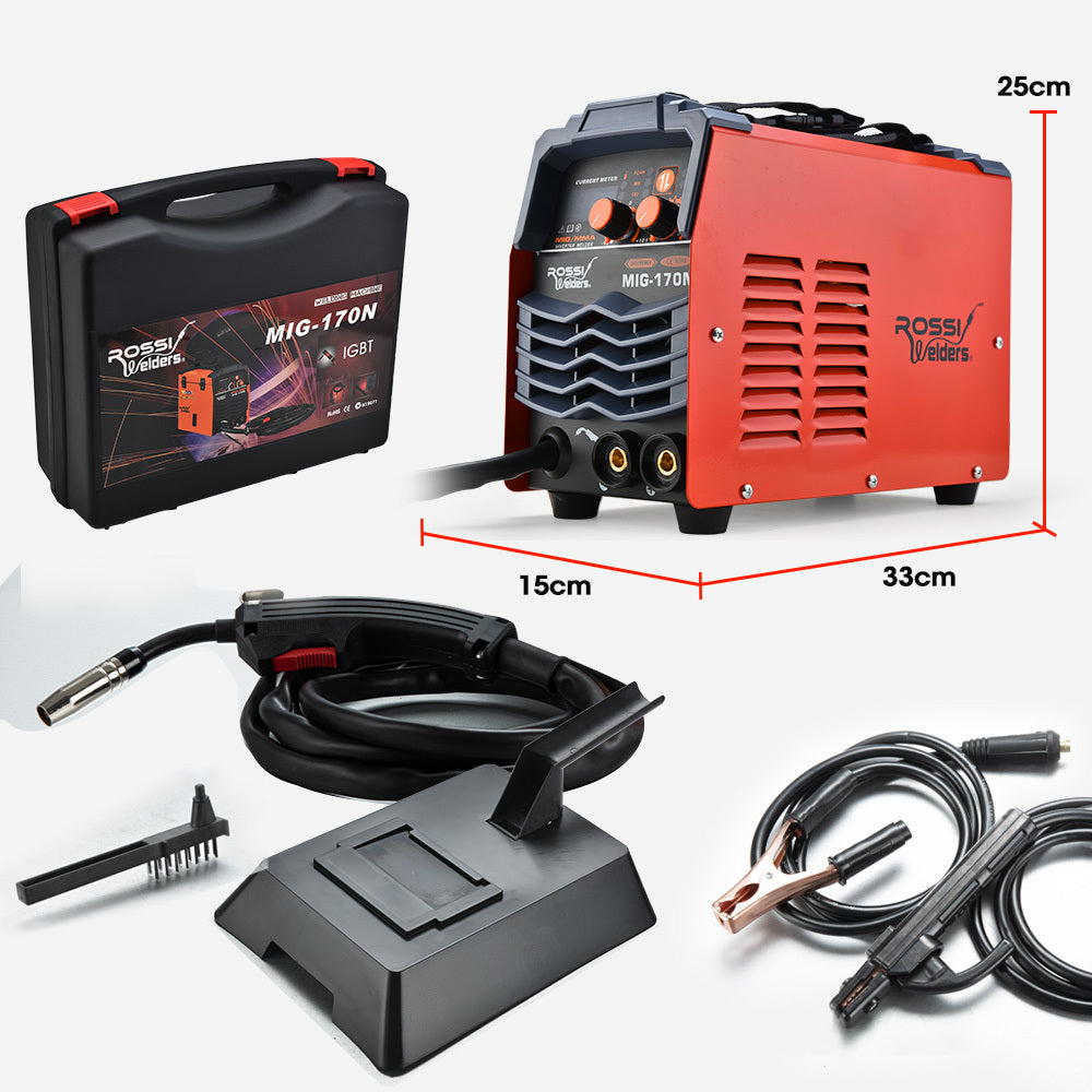 ROSSI 170Amp MIG ARC Stick Welder, with Carry Case & Accessories, 15A Plug V219-TOLWDRROB1C7