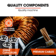 ROSSI 160 Amp AC DC TIG MMA ARC Stick Inverter Welder, Ideal for Aluminium and Copper Welding, 15A Plug V219-TOLWDRROBT16