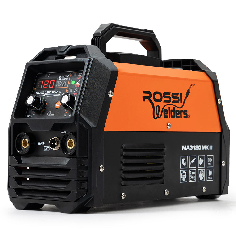 ROSSI 120 Amp Inverter Welder, 3in1 Portable MMA ARC /MIG Gasless /Lift-TIG Welding Machine, 15A Plug V219-TOLWDRROCM12
