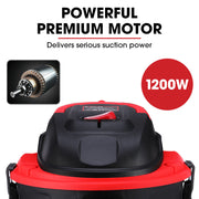 Baumr-AG 15L 1200W Wet and Dry Vacuum Cleaner, with Blower, for Car, Workshop, Carpet V219-TOLWDVUM1PNA