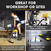 Unimac 20L 1400W Wet and Dry Vacuum Cleaner, with Blower, for Car, Workshop, Carpet V219-TOLWDVUM2PBA