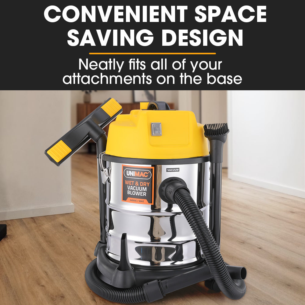 Unimac 20L 1400W Wet and Dry Vacuum Cleaner, with Blower, for Car, Workshop, Carpet V219-TOLWDVUM2PBA