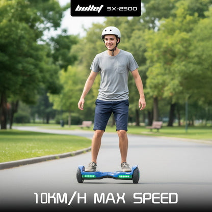 BULLET SX-2500 Hoverboard Scooter, 500W Brushless, UL Certified, AU Compliant, 6.5-inch Off-Road Style Tyres, V219-TOYHVBBL65BA