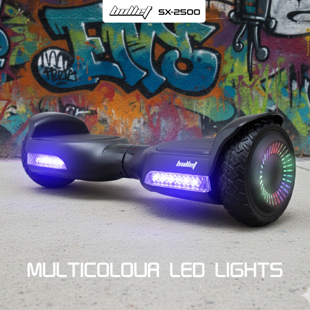 BULLET SX-2500 Hoverboard Scooter, 500W Brushless, UL Certified, AU Compliant, 6.5-inch Off-Road Style Tyres, V219-TOYHVBBL65KA