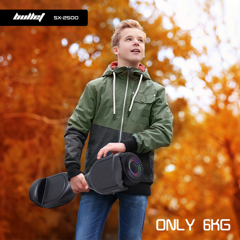 BULLET SX-2500 Hoverboard Scooter, 500W Brushless, UL Certified, AU Compliant, 6.5-inch Off-Road Style Tyres, V219-TOYHVBBL65KA