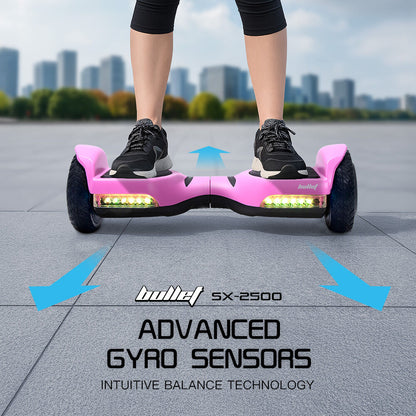 BULLET SX-2500 Hoverboard Scooter, 500W Brushless, UL Certified, AU Compliant, 6.5-inch Off-Road Style Tyres, V219-TOYHVBBL65PA