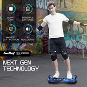 BULLET SX-2000 Hoverboard Scooter, 500W Brushless, Superior Self Balancing System, UL Certified, LED Lights, V219-TOYHVBBL6BGA