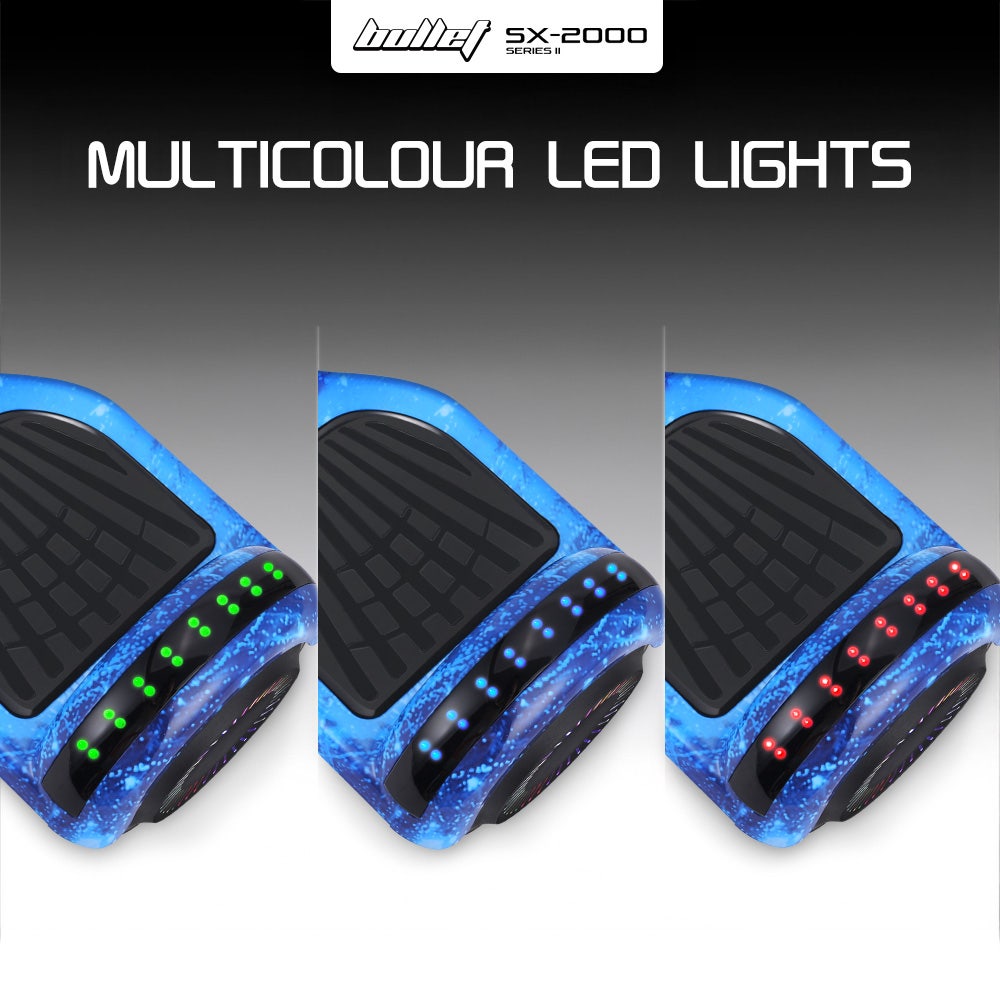 BULLET SX-2000 Hoverboard Scooter, 500W Brushless, Superior Self Balancing System, UL Certified, LED Lights, V219-TOYHVBBL6BGA