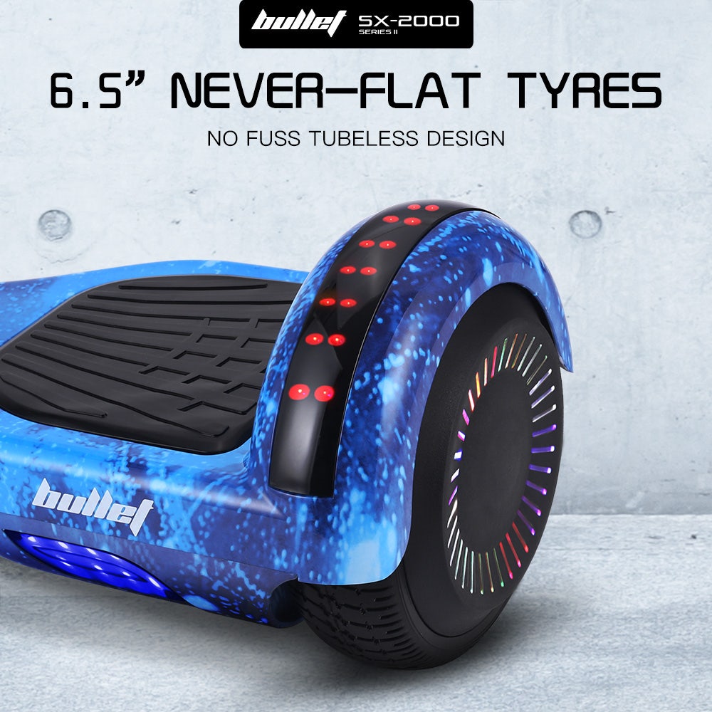 BULLET SX-2000 Hoverboard Scooter, 500W Brushless, Superior Self Balancing System, UL Certified, LED Lights, V219-TOYHVBBL6BGA