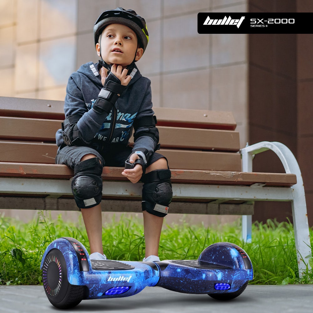 BULLET SX-2000 Hoverboard Scooter, 500W Brushless, Superior Self Balancing System, UL Certified, LED Lights, V219-TOYHVBBL6BGA