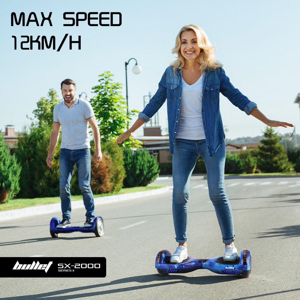 BULLET SX-2000 Hoverboard Scooter, 500W Brushless, Superior Self Balancing System, UL Certified, LED Lights, V219-TOYHVBBL6BGA