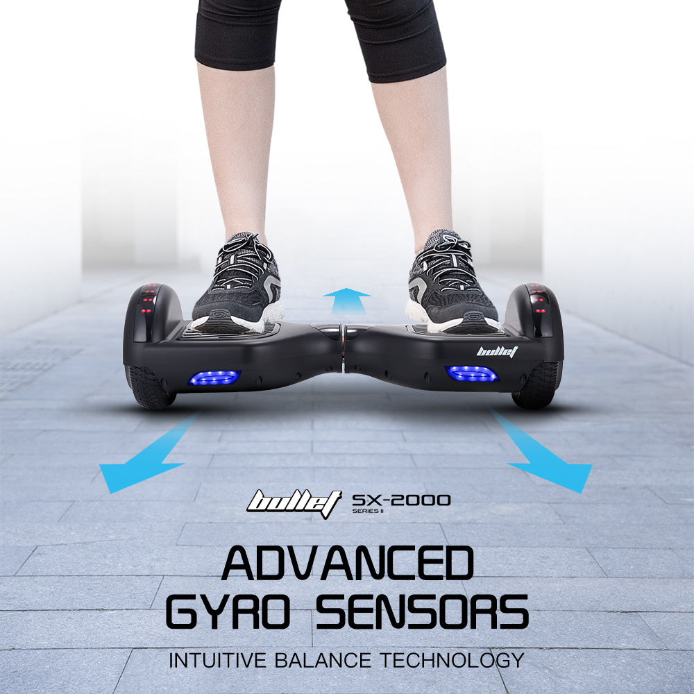 BULLET SX-2000 Hoverboard Scooter, 500W Brushless, UL Certified, AU Compliant, Superior Self Balancing V219-TOYHVBBL6BKA