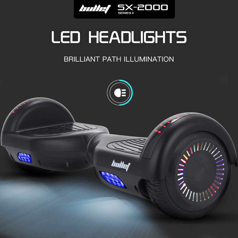 BULLET SX-2000 Hoverboard Scooter, 500W Brushless, UL Certified, AU Compliant, Superior Self Balancing V219-TOYHVBBL6BKA