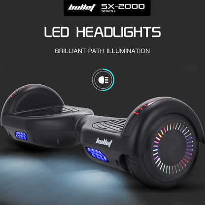BULLET SX-2000 Hoverboard Scooter, 500W Brushless, UL Certified, AU Compliant, Superior Self Balancing V219-TOYHVBBL6BKA