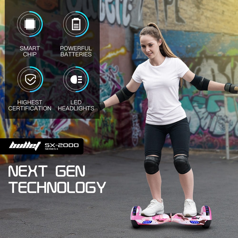 BULLET SX-2000 Hoverboard Scooter, 500W Brushless, UL Certified, AU Compliant, Superior Self Balancing V219-TOYHVBBL6PCA