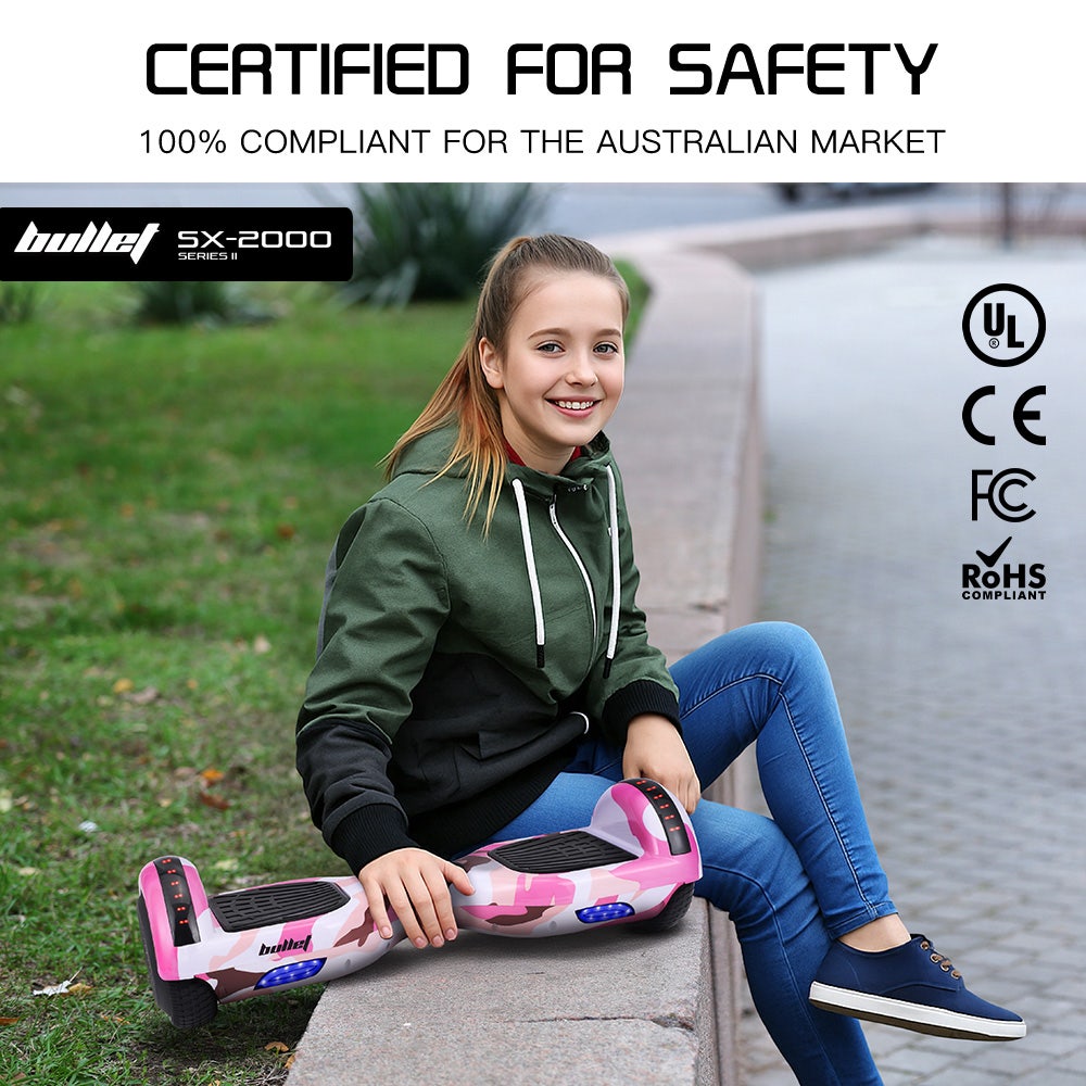 BULLET SX-2000 Hoverboard Scooter, 500W Brushless, UL Certified, AU Compliant, Superior Self Balancing V219-TOYHVBBL6PCA