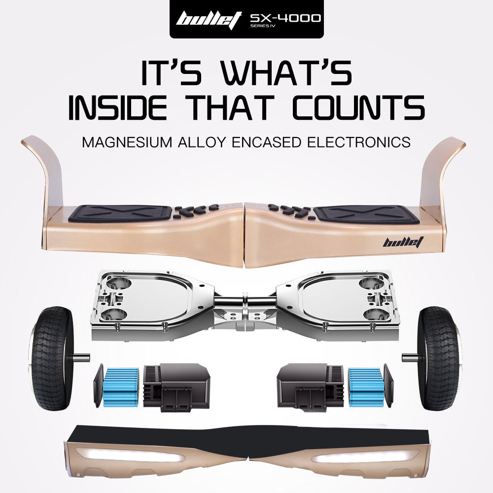 BULLET SX-4000 Hoverboard Scooter, 700W Brushless, UL Certified, AU Compliant, 8.5" Wheels, Superior Self V219-TOYHVBBL8BZA