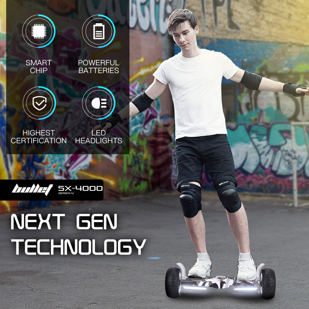 BULLET SX-4000 Hoverboard Scooter, 700W Brushless, UL Certified, AU Compliant, 8.5" Wheels, Superior Self V219-TOYHVBBL8GCA
