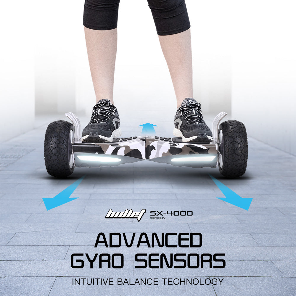 BULLET SX-4000 Hoverboard Scooter, 700W Brushless, UL Certified, AU Compliant, 8.5" Wheels, Superior Self V219-TOYHVBBL8GCA