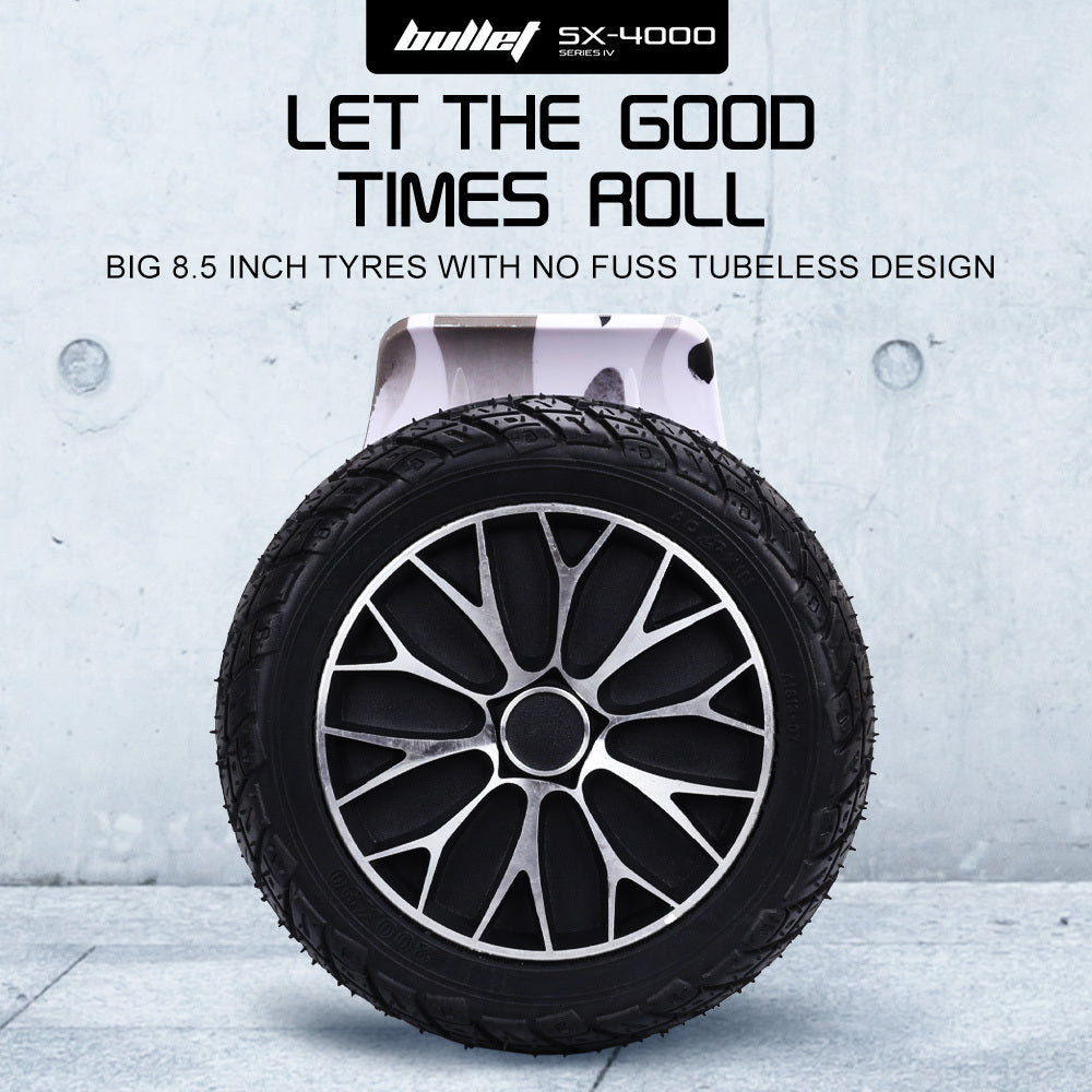 BULLET SX-4000 Hoverboard Scooter, 700W Brushless, UL Certified, AU Compliant, 8.5" Wheels, Superior Self V219-TOYHVBBL8GCA
