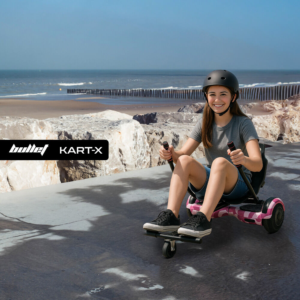 BULLET KART-X Hoverboard Seat Attachment, for 6.5" 8" 10" models, Adjustable Length Frame V219-TOYHVBBLK1KA