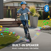 ALPHA Edge Electric Scooter Kids/Teens, 16km/h Max, Adjustable Height, UL Certified, AU Compliant, Dual V219-TRNESCAL2BKA