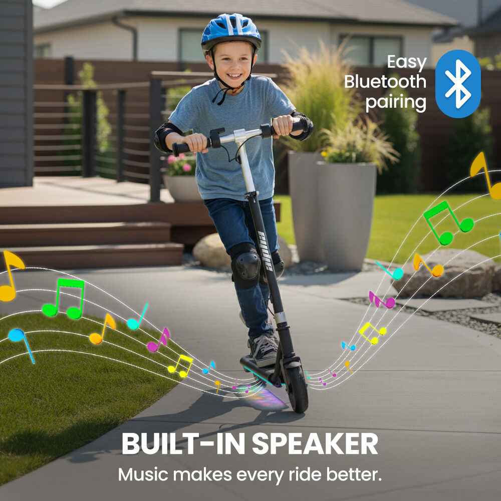 ALPHA Edge Electric Scooter Kids/Teens, 16km/h Max, Adjustable Height, UL Certified, AU Compliant, Dual V219-TRNESCAL2BKA