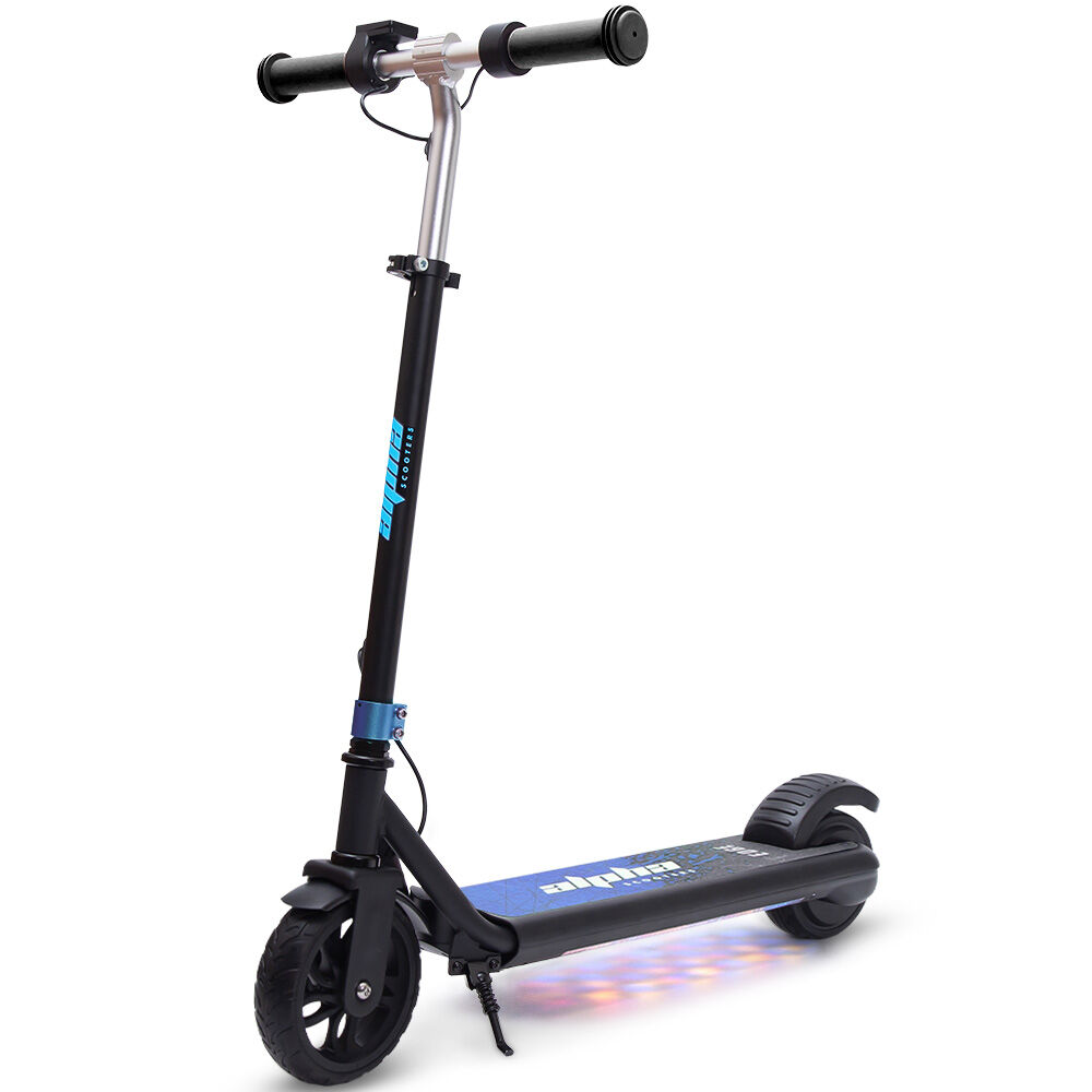 ALPHA Edge Electric Scooter Kids/Teens, 16km/h Max, Adjustable Height, UL Certified, AU Compliant, Dual V219-TRNESCAL2BLA