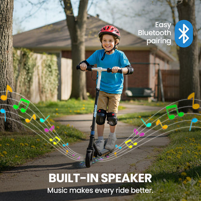 ALPHA Edge Electric Scooter Kids/Teens, 16km/h Max, Adjustable Height, UL Certified, AU Compliant, Dual V219-TRNESCAL2BLA