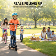 ALPHA Edge Electric Scooter Kids/Teens, 16km/h Max, Adjustable Height, UL Certified, AU Compliant, Dual V219-TRNESCAL2BLA