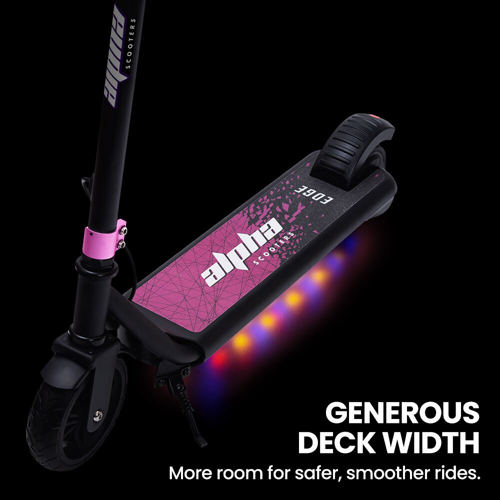 ALPHA Edge Electric Scooter Kids/Teens, 16km/h Max, Adjustable Height, UL Certified, AU Compliant, Dual V219-TRNESCAL2PKA