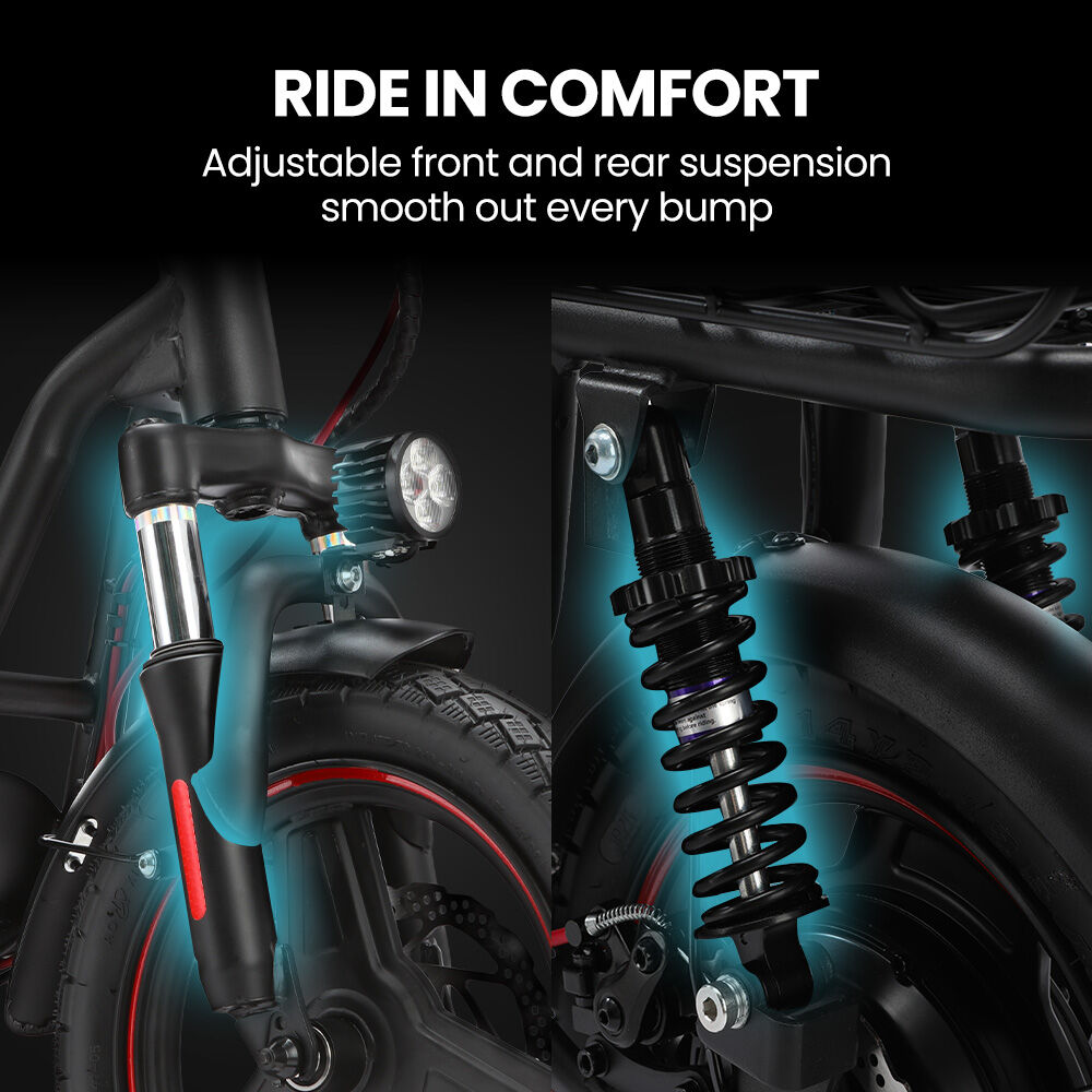 ALPHA Rover Electric Scooter with Seat, 500W 48V 25km/h 30km Range, 14-inch Tyres, Motorised Commuter V219-TRNESCAL8KRA