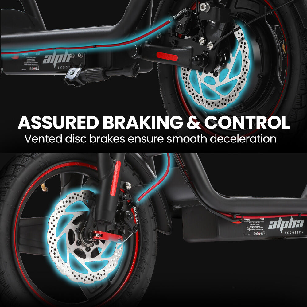 ALPHA Rover Electric Scooter with Seat, 500W 48V 25km/h 30km Range, 14-inch Tyres, Motorised Commuter V219-TRNESCAL8KRA