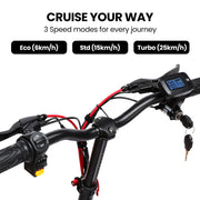 ALPHA Rover Electric Scooter with Seat, 500W 48V 25km/h 30km Range, 14-inch Tyres, Motorised Commuter V219-TRNESCAL8KRA
