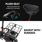 ALPHA Rover Electric Scooter with Seat, 500W 48V 25km/h 30km Range, 14-inch Tyres, Motorised Commuter V219-TRNESCAL8KRA