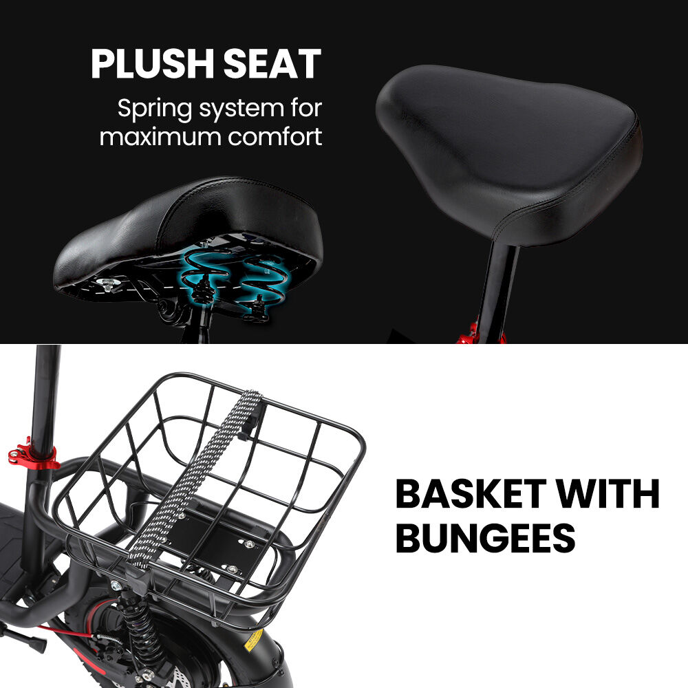 ALPHA Rover Electric Scooter with Seat, 500W 48V 25km/h 30km Range, 14-inch Tyres, Motorised Commuter V219-TRNESCAL8KRA