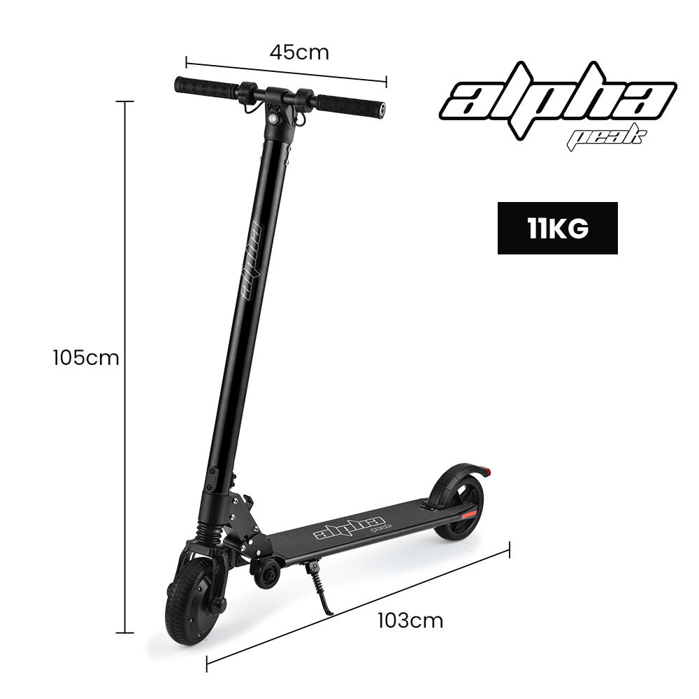 ALPHA Peak 300W 10Ah Electric Scooter, Suspension, for Adults or Teens, Black V219-TRNESCALA3KA