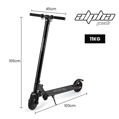 ALPHA Peak 300W 10Ah Electric Scooter, Suspension, for Adults or Teens, Black V219-TRNESCALA3KA