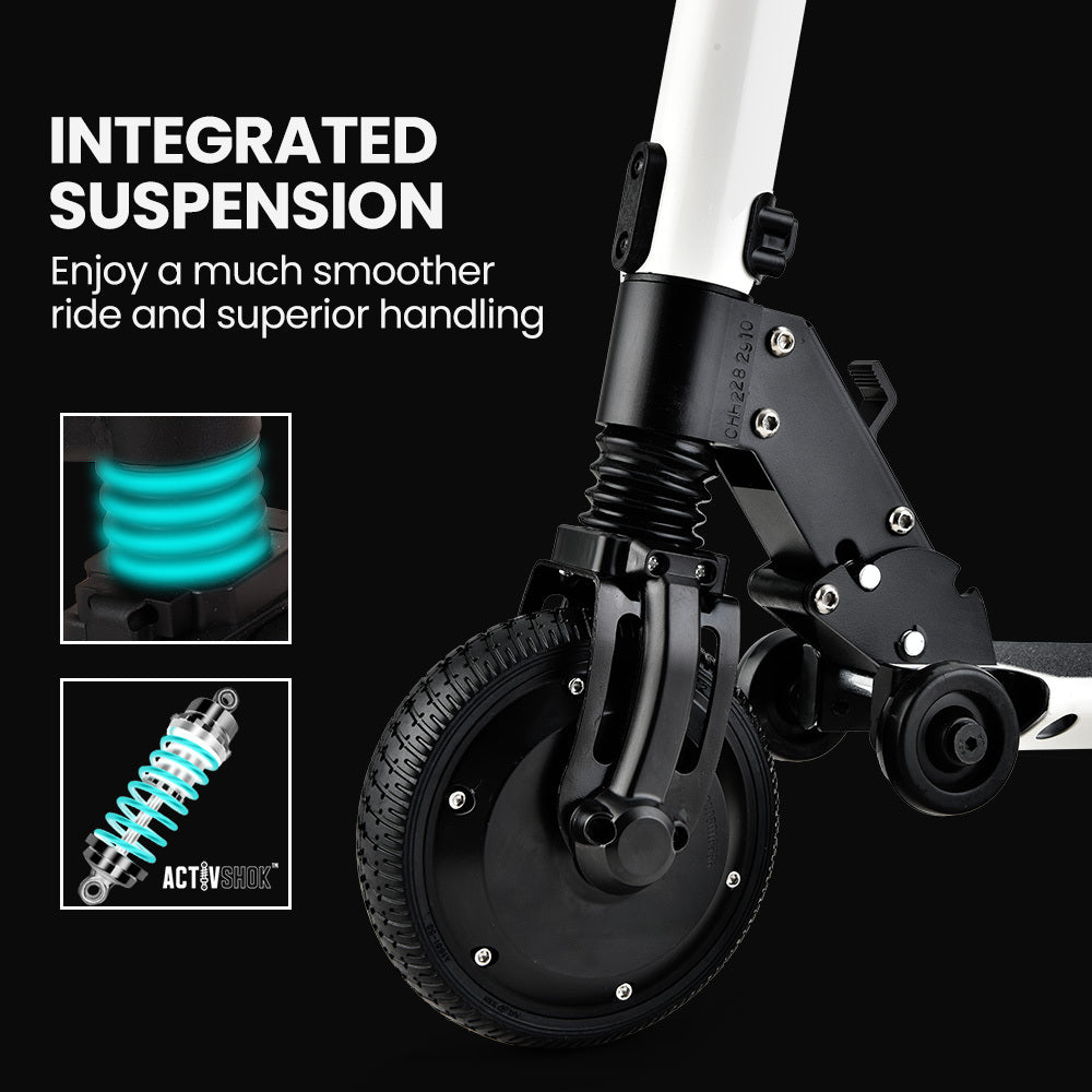 ALPHA Peak Electric Scooter 300W Power Up to 25km/h Adult Teens E-Scooter Easy Fold, White V219-TRNESCALA3WA