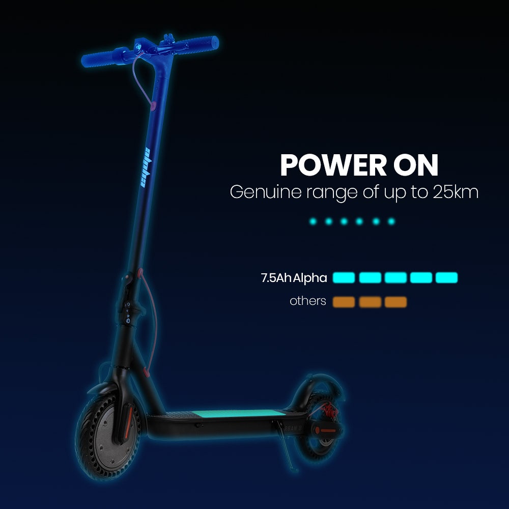 ALPHA Urban 8 Electric Scooter, Suspension, 25km Range, 8.5-Inch Wheels, Brushless Motor, Motorised Commuter V219-TRNESCALA4GA