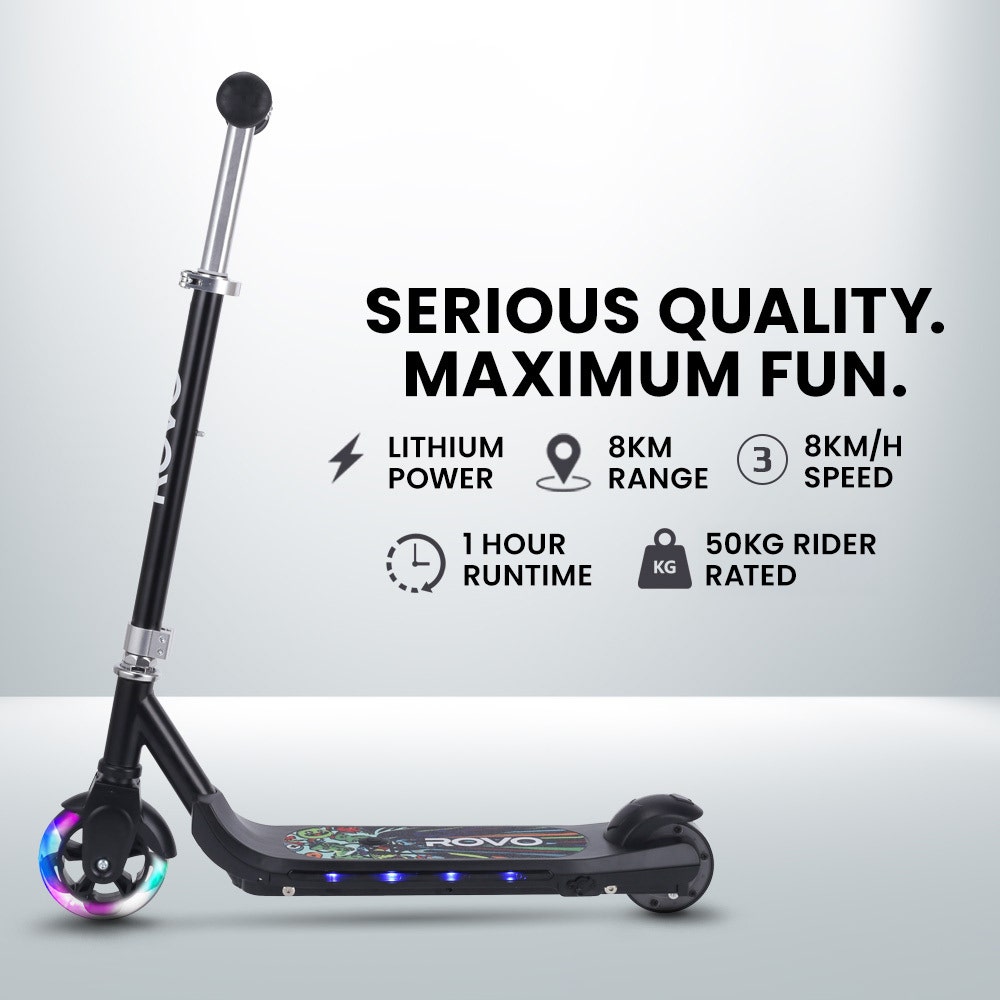 ROVO KIDS WhizKid Electric Scooter, Ages 5-11, Adjustable Height, AU Compliant, Lithium Battery, Brushless V219-TRNESCRVB1BA
