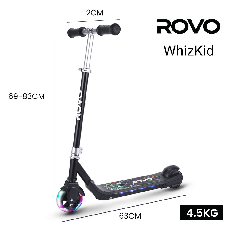ROVO KIDS WhizKid Electric Scooter, Ages 5-11, Adjustable Height, AU Compliant, Lithium Battery, Brushless V219-TRNESCRVB1BA