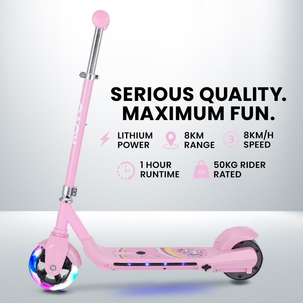 ROVO KIDS WhizKid Electric Scooter, Ages 5-11, Adjustable Height, AU Compliant, Lithium Battery, Brushless V219-TRNESCRVG1PA