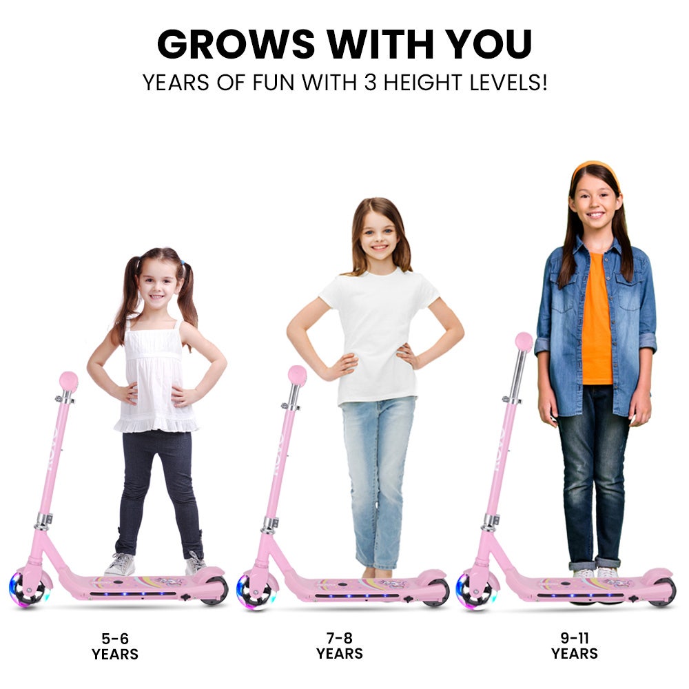 ROVO KIDS WhizKid Electric Scooter, Ages 5-11, Adjustable Height, AU Compliant, Lithium Battery, Brushless V219-TRNESCRVG1PA