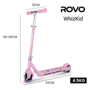ROVO KIDS WhizKid Electric Scooter, Ages 5-11, Adjustable Height, AU Compliant, Lithium Battery, Brushless V219-TRNESCRVG1PA