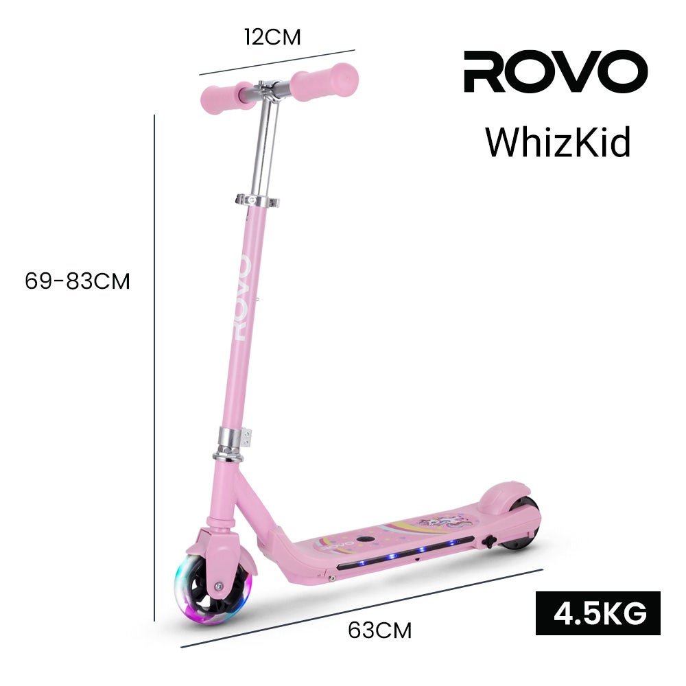 ROVO KIDS WhizKid Electric Scooter, Ages 5-11, Adjustable Height, AU Compliant, Lithium Battery, Brushless V219-TRNESCRVG1PA